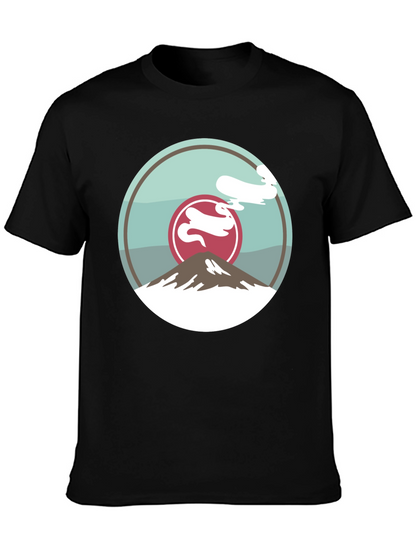 Mountain Graphic Tee - Black Casual Style