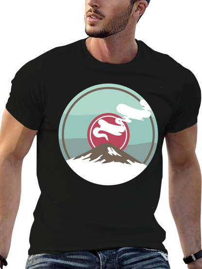Mountain Graphic Tee - Black Casual Style