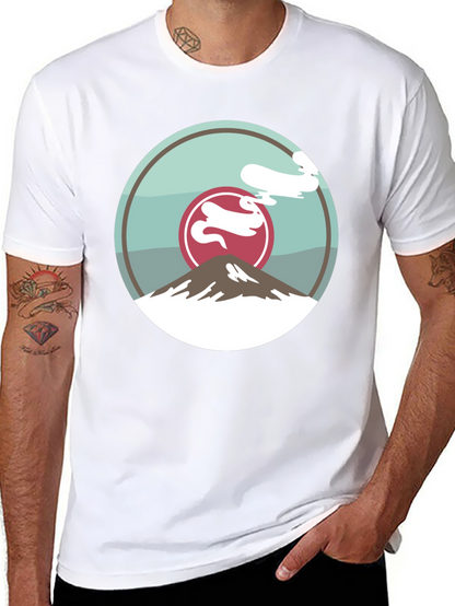 Mountain Graphic Tee - Black Casual Style