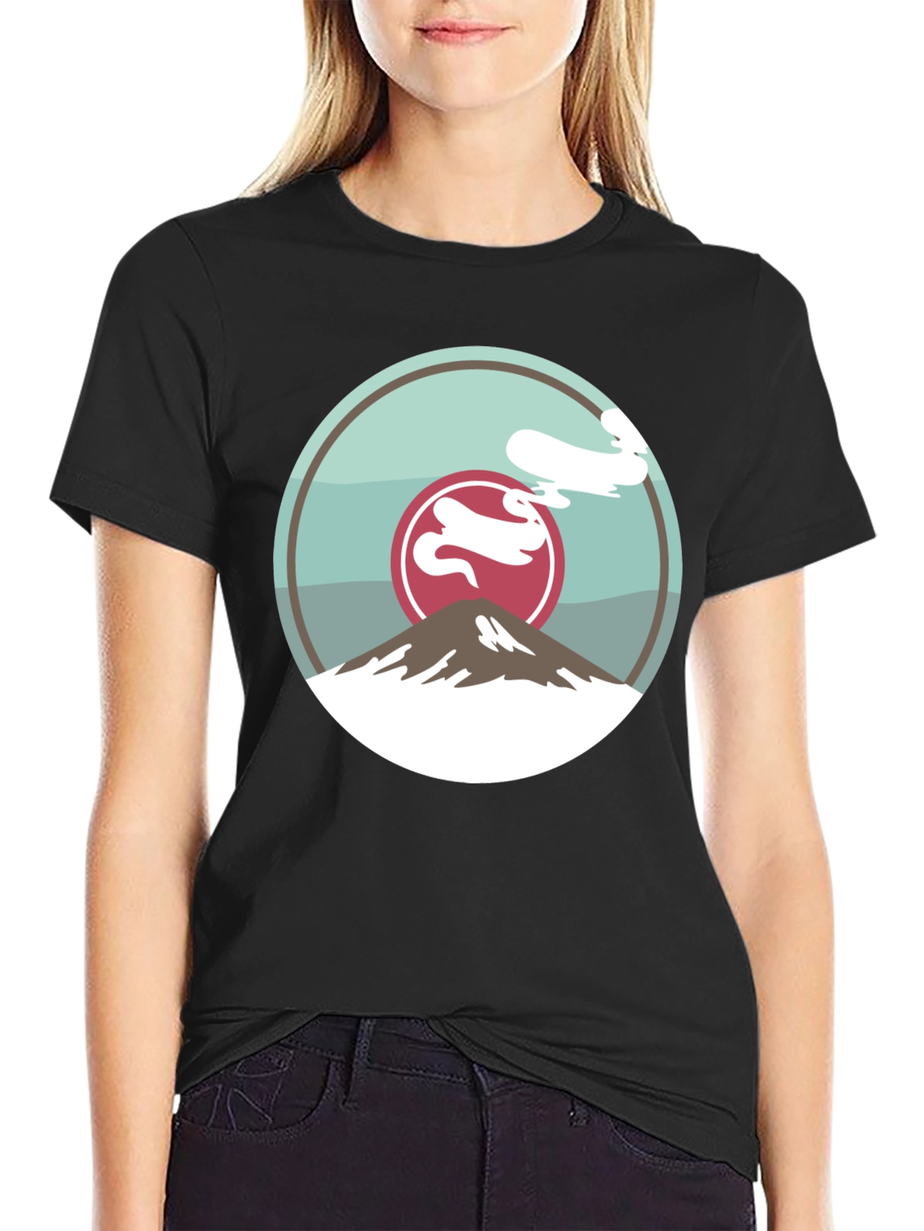 Mountain Graphic Tee - Black Casual Style