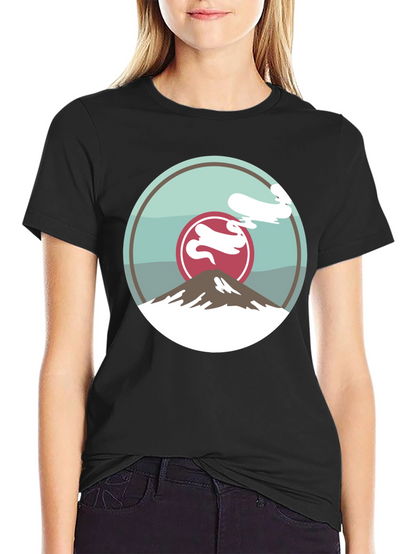 Mountain Graphic Tee - Black Casual Style