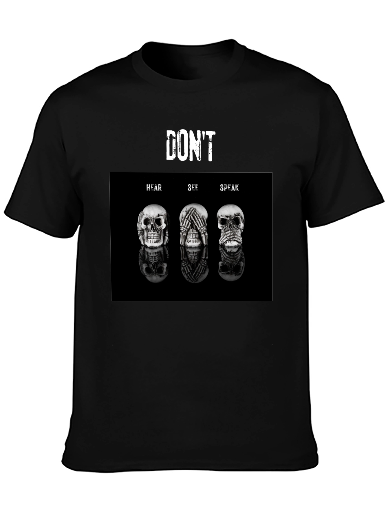 Dont Hear See Speak T-Shirt - Unisex Black Tee
