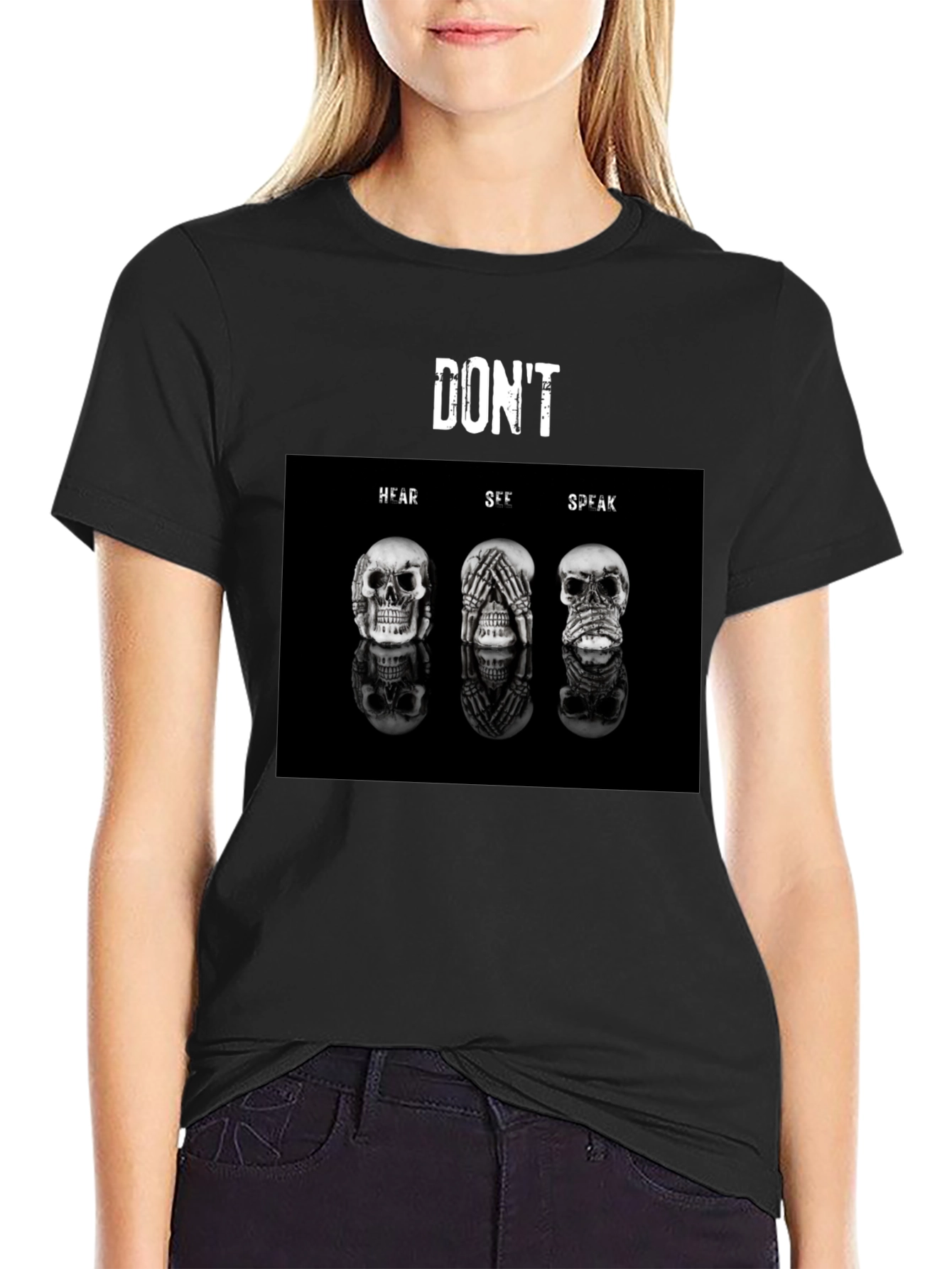Dont Hear See Speak T-Shirt - Unisex Black Tee