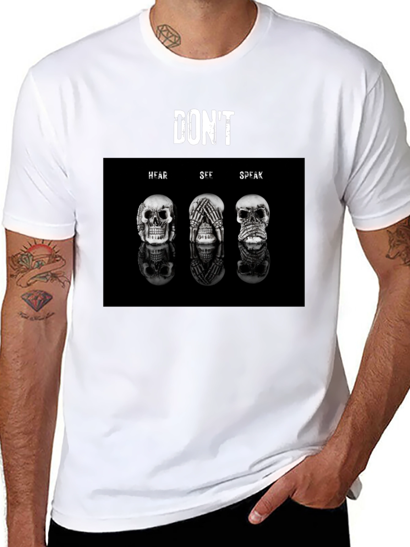 Dont Hear See Speak T-Shirt - Unisex Black Tee