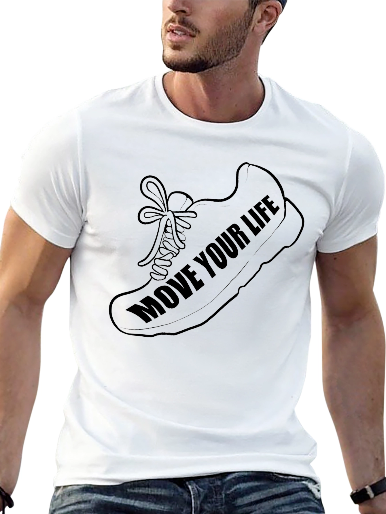 Move Your Life Graphic T-Shirt - Black