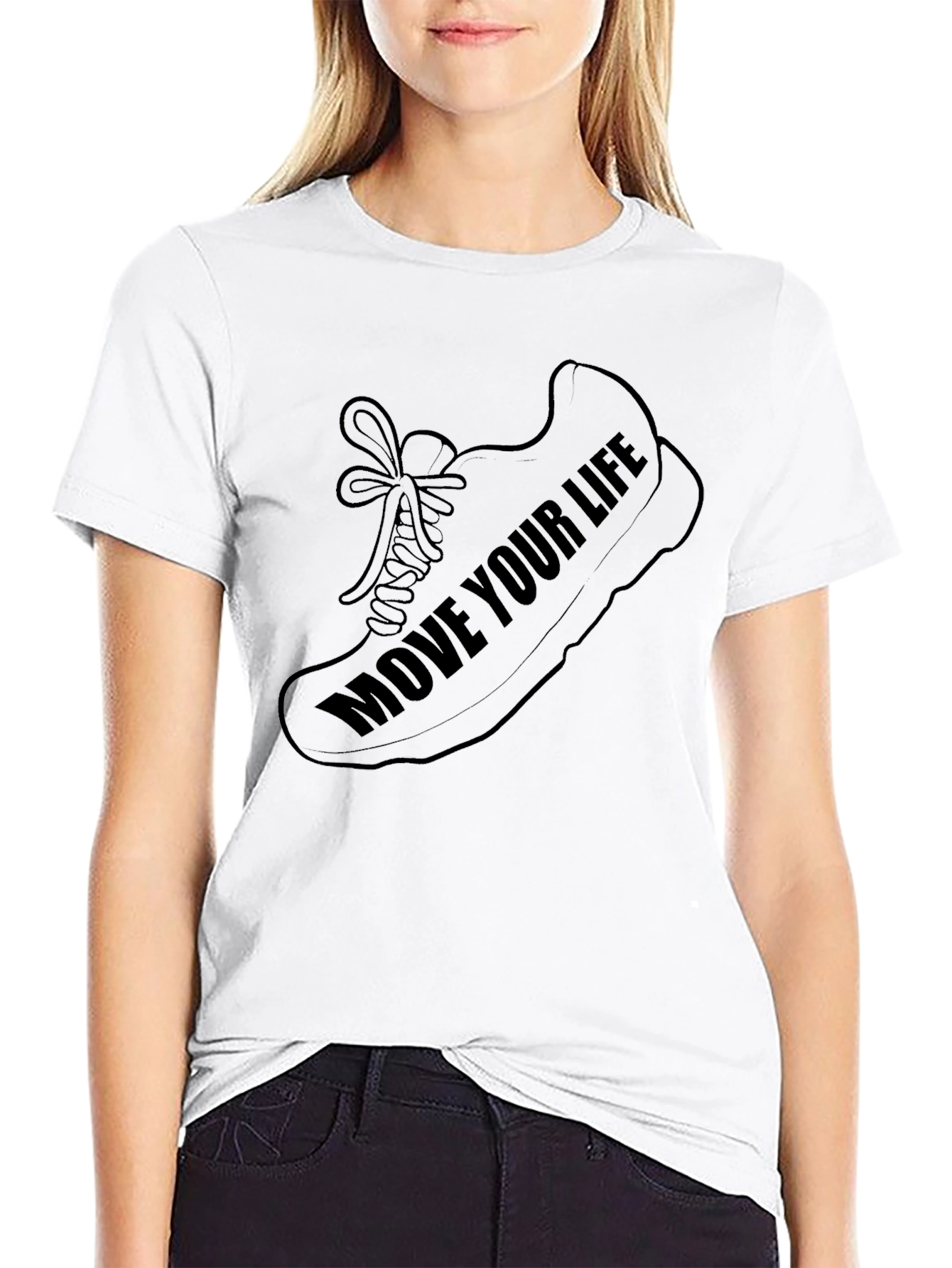 Move Your Life Graphic T-Shirt - Black