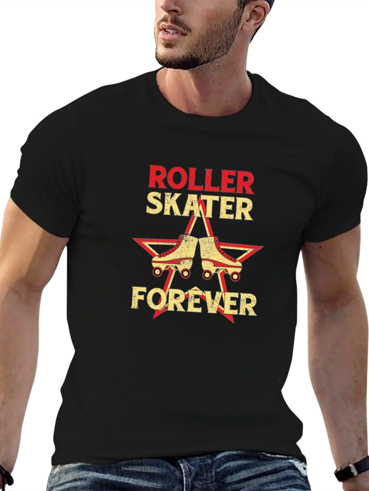 Roller Skater Forever Graphic Tee - Black
