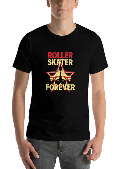 Roller Skater Forever Graphic Tee - Black