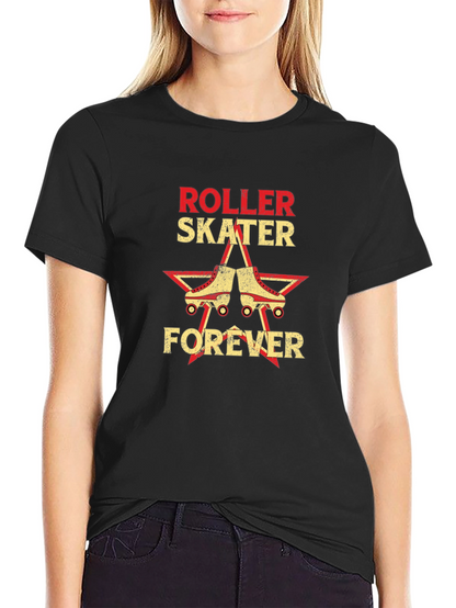 Roller Skater Forever Graphic Tee - Black