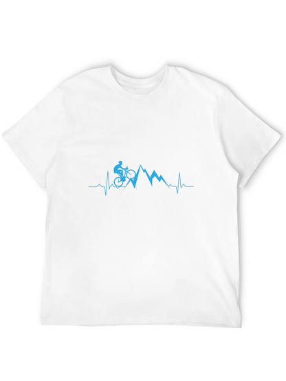 Mountain Biker Heartbeat Graphic Tee