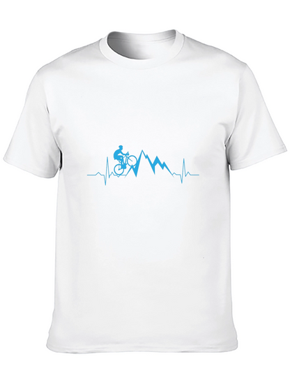 Mountain Biker Heartbeat Graphic Tee