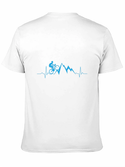 Mountain Biker Heartbeat Graphic Tee