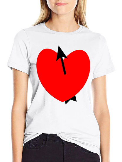 Heart Arrow Graphic Tee - Mens Casual Black T-Shirt