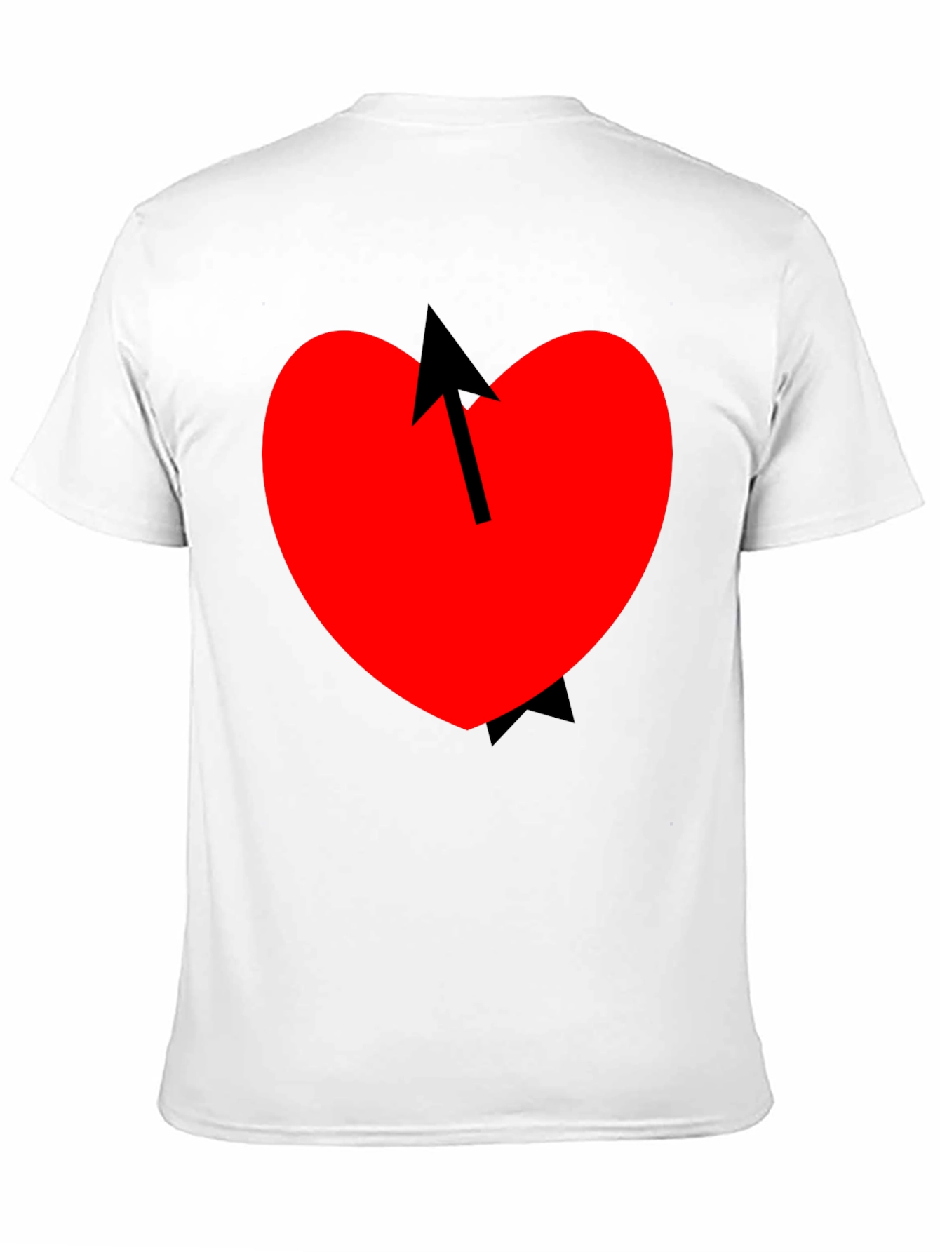 Heart Arrow Graphic Tee - Mens Casual Black T-Shirt