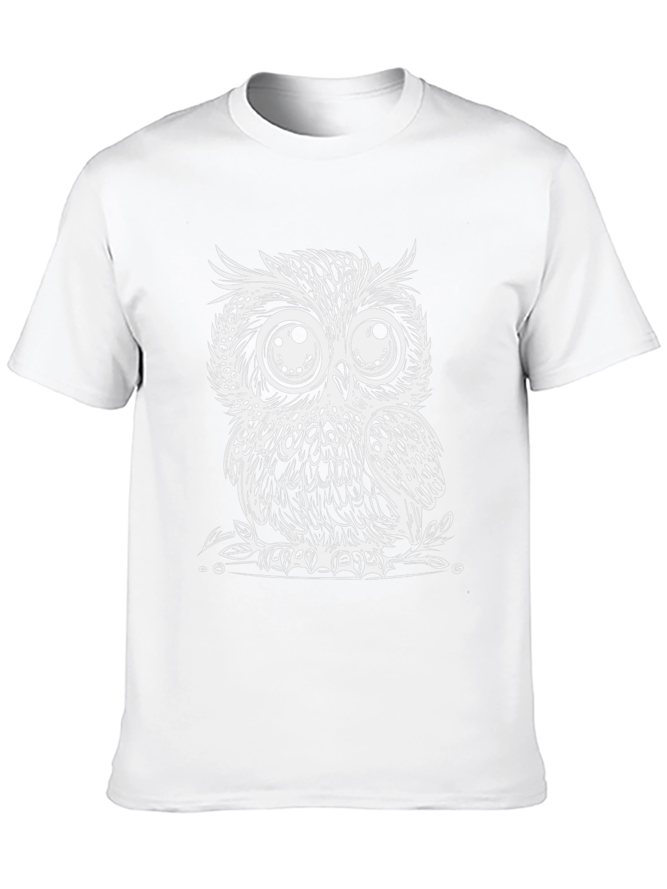 Cool Owl Graphic Print Black T-Shirt