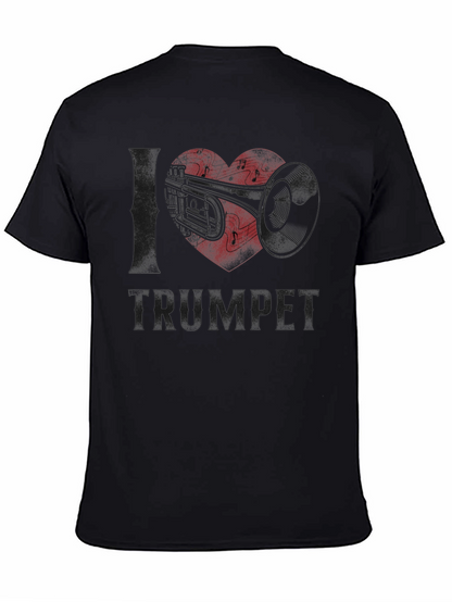 I Love Trumpet T-Shirt Music Heart Notes