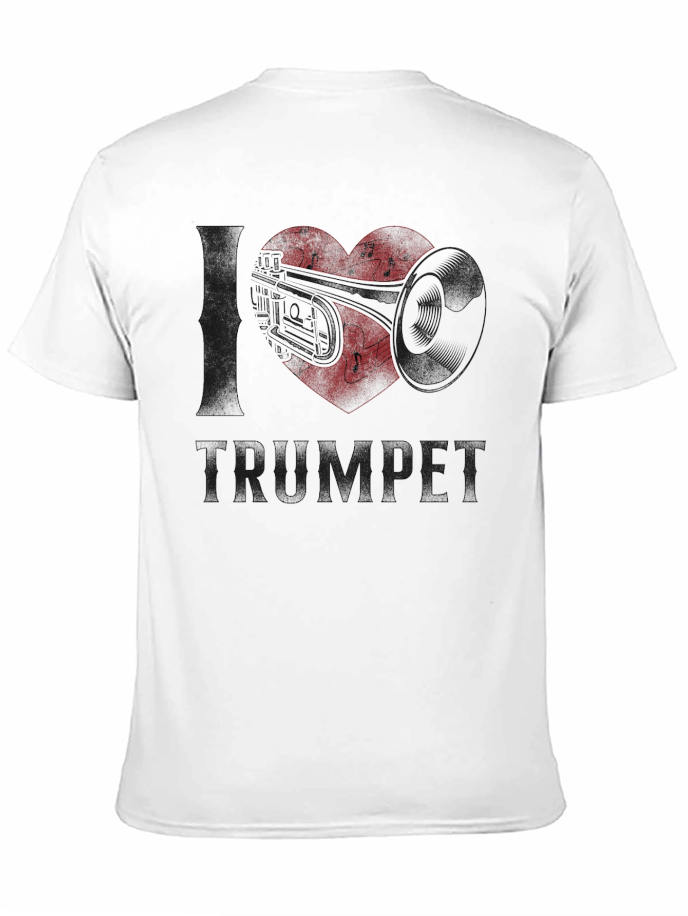 I Love Trumpet T-Shirt Music Heart Notes