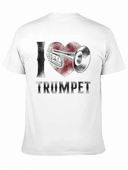 I Love Trumpet T-Shirt Music Heart Notes