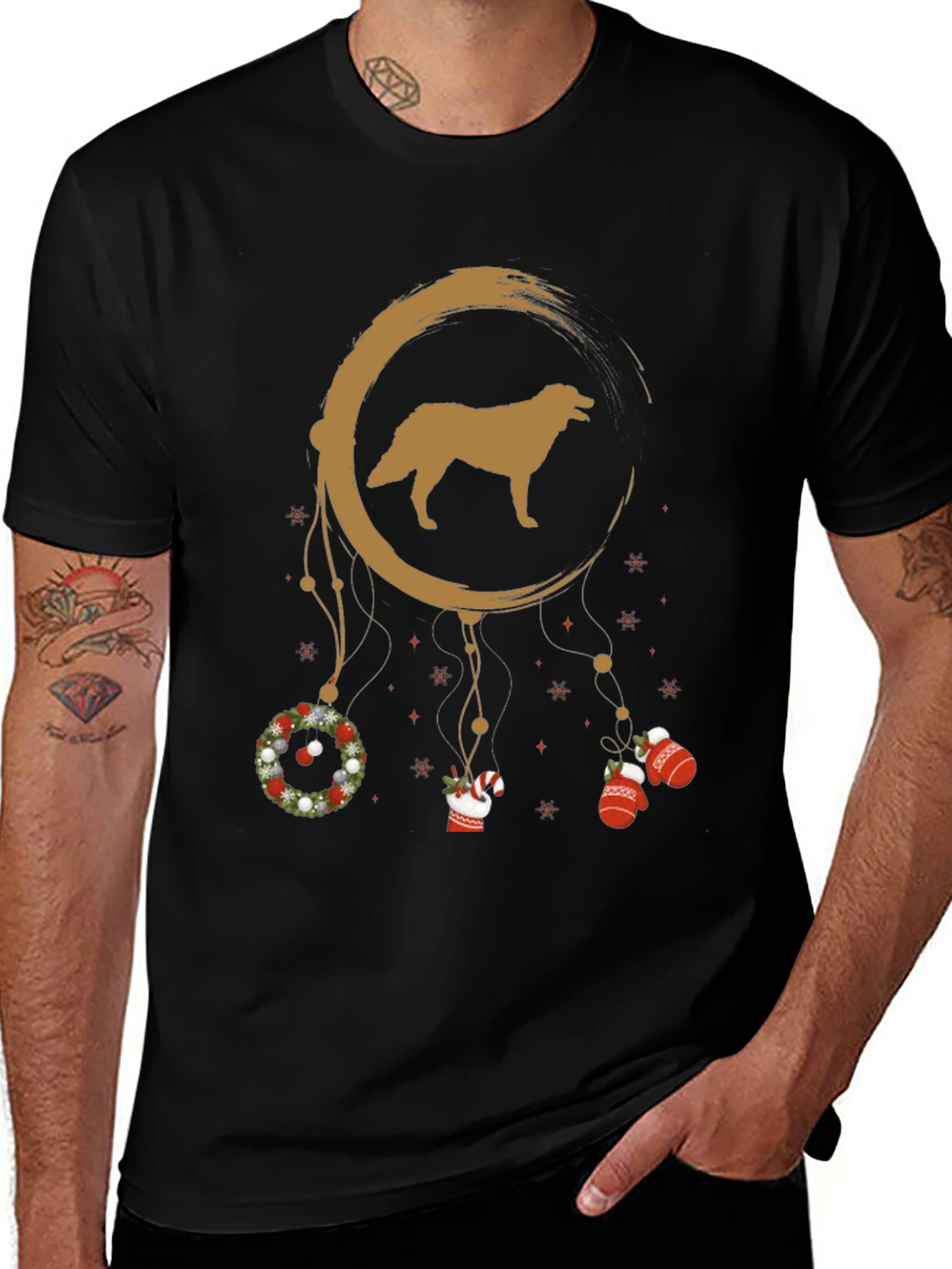 Holiday Golden Retriever Dreamcatcher T-Shirt