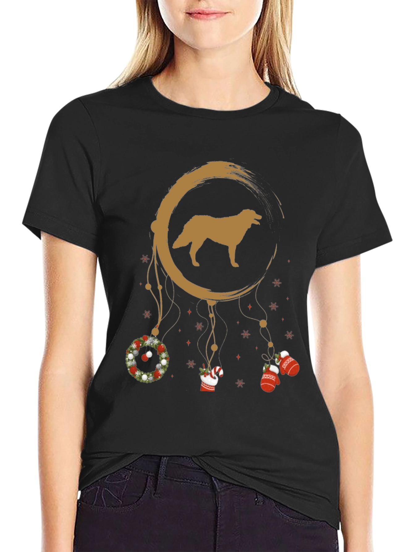 Holiday Golden Retriever Dreamcatcher T-Shirt