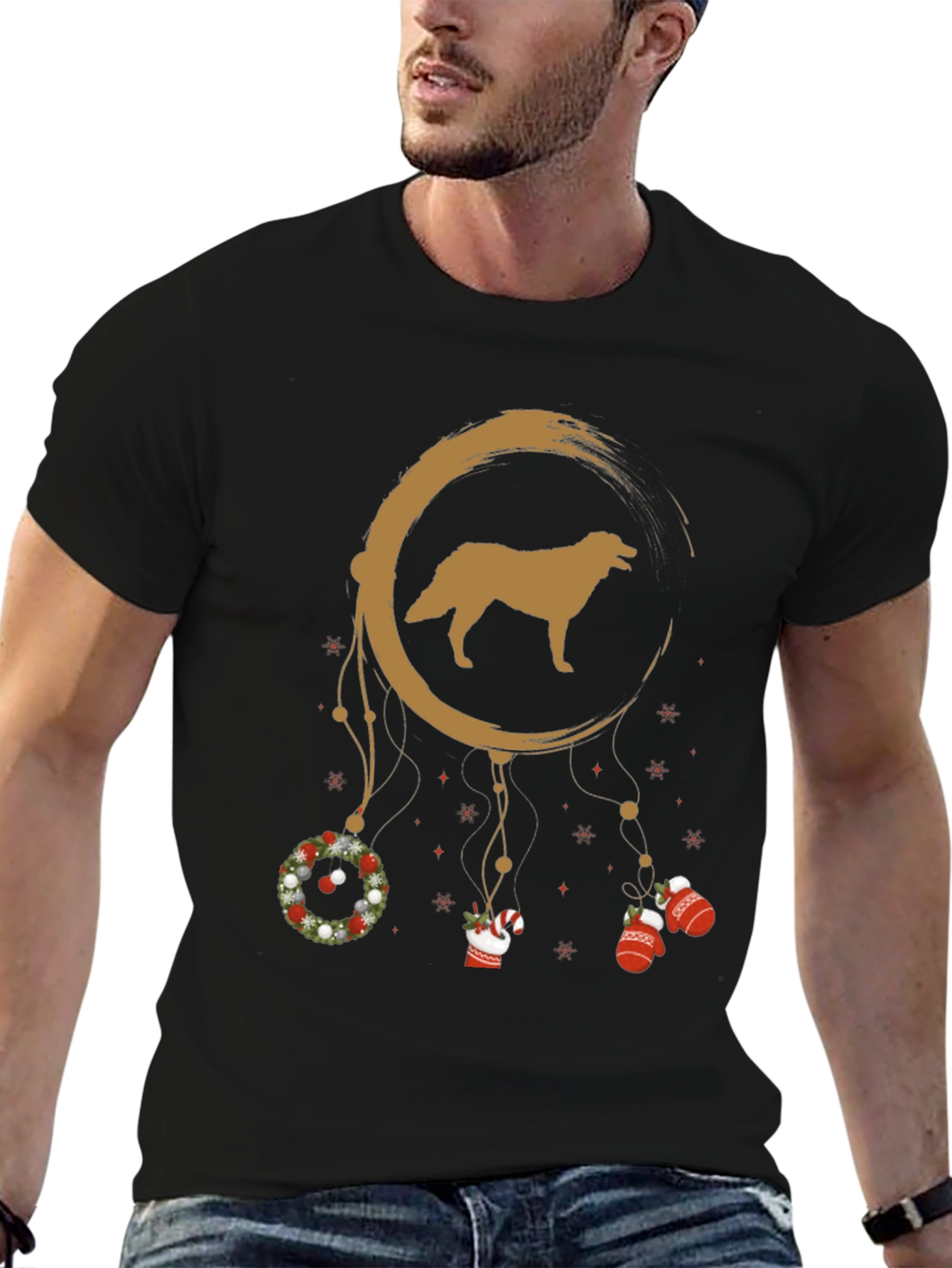 Holiday Golden Retriever Dreamcatcher T-Shirt