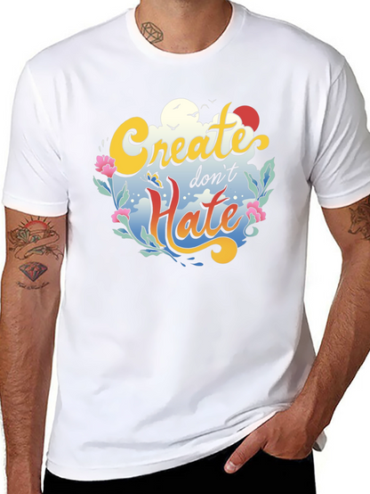 Create Dont Hate Graphic Tee - Black