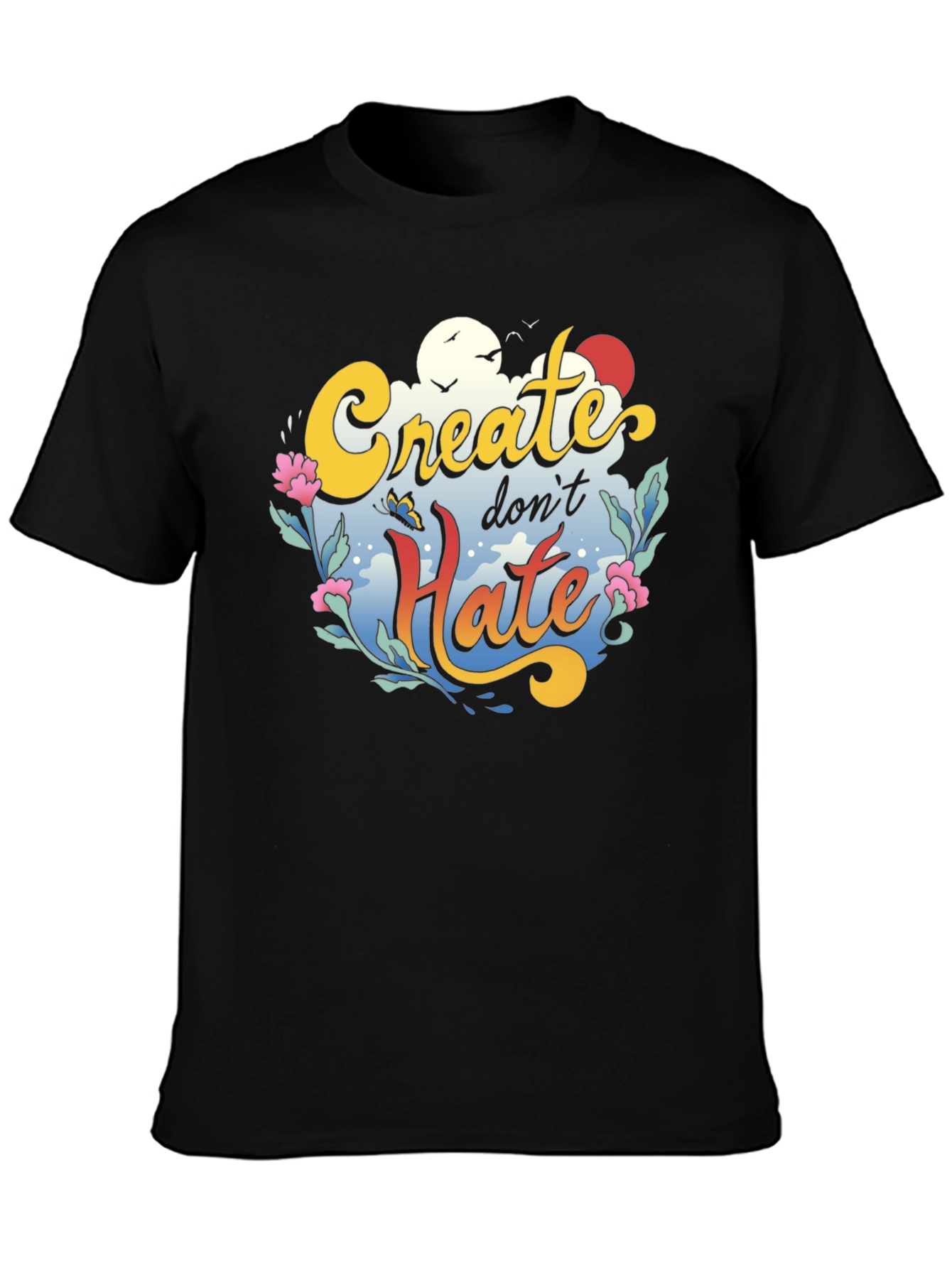Create Dont Hate Graphic Tee - Black