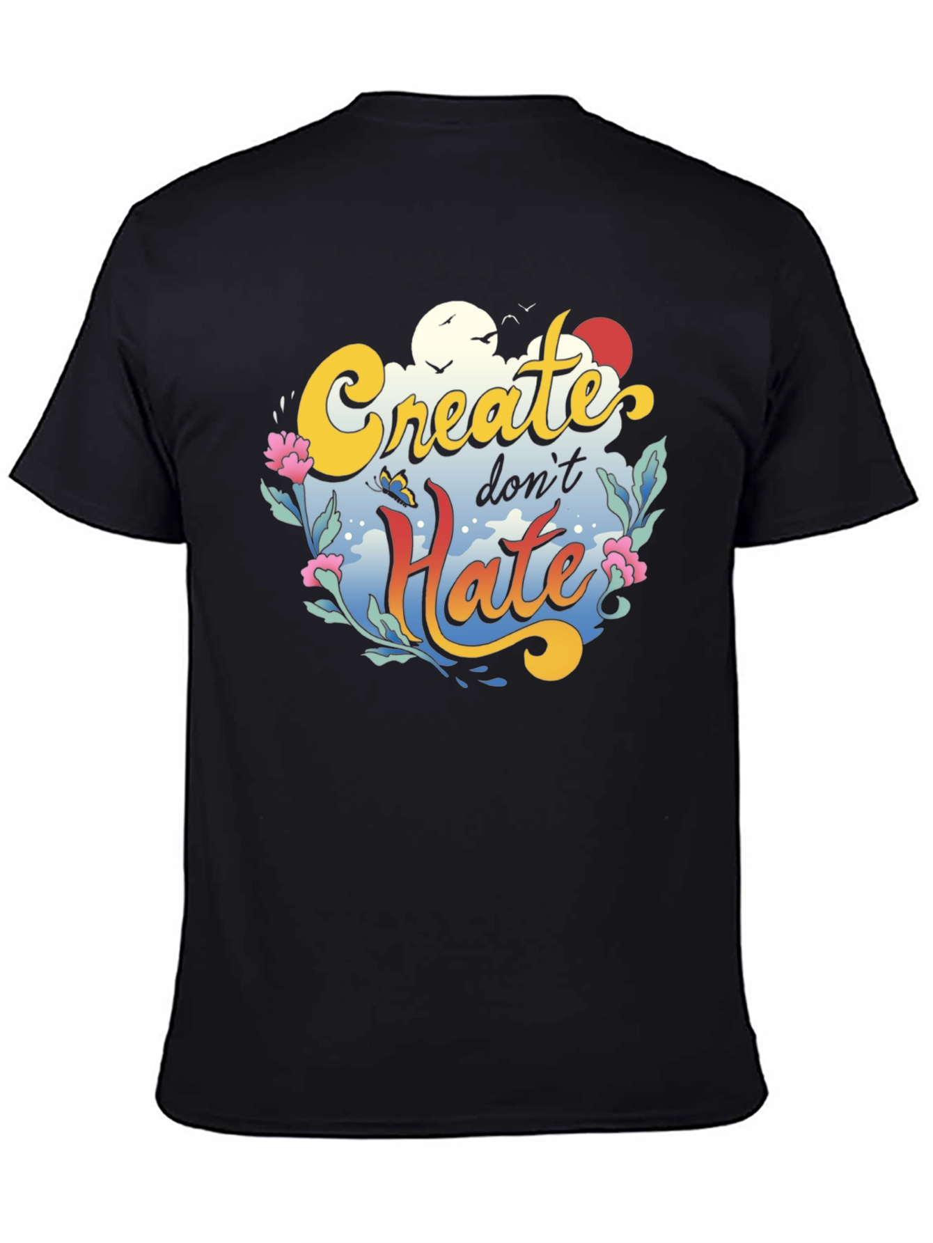 Create Dont Hate Graphic Tee - Black