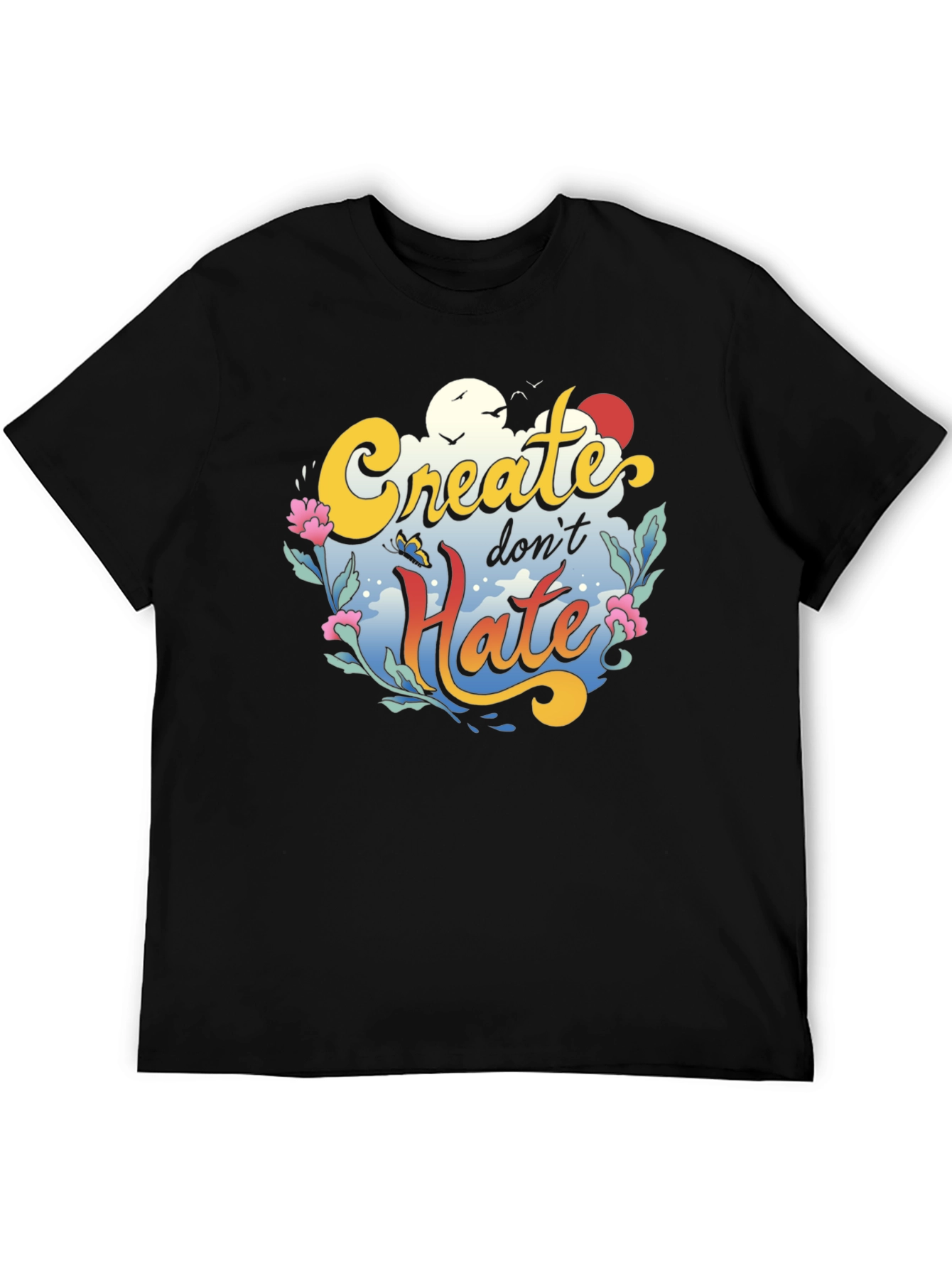 Create Dont Hate Graphic Tee - Black