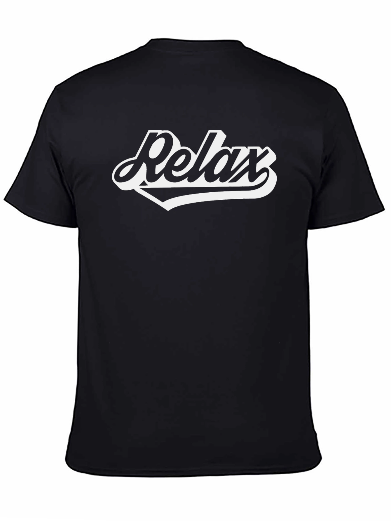 Relax Black Graphic T-Shirt - Casual Comfort