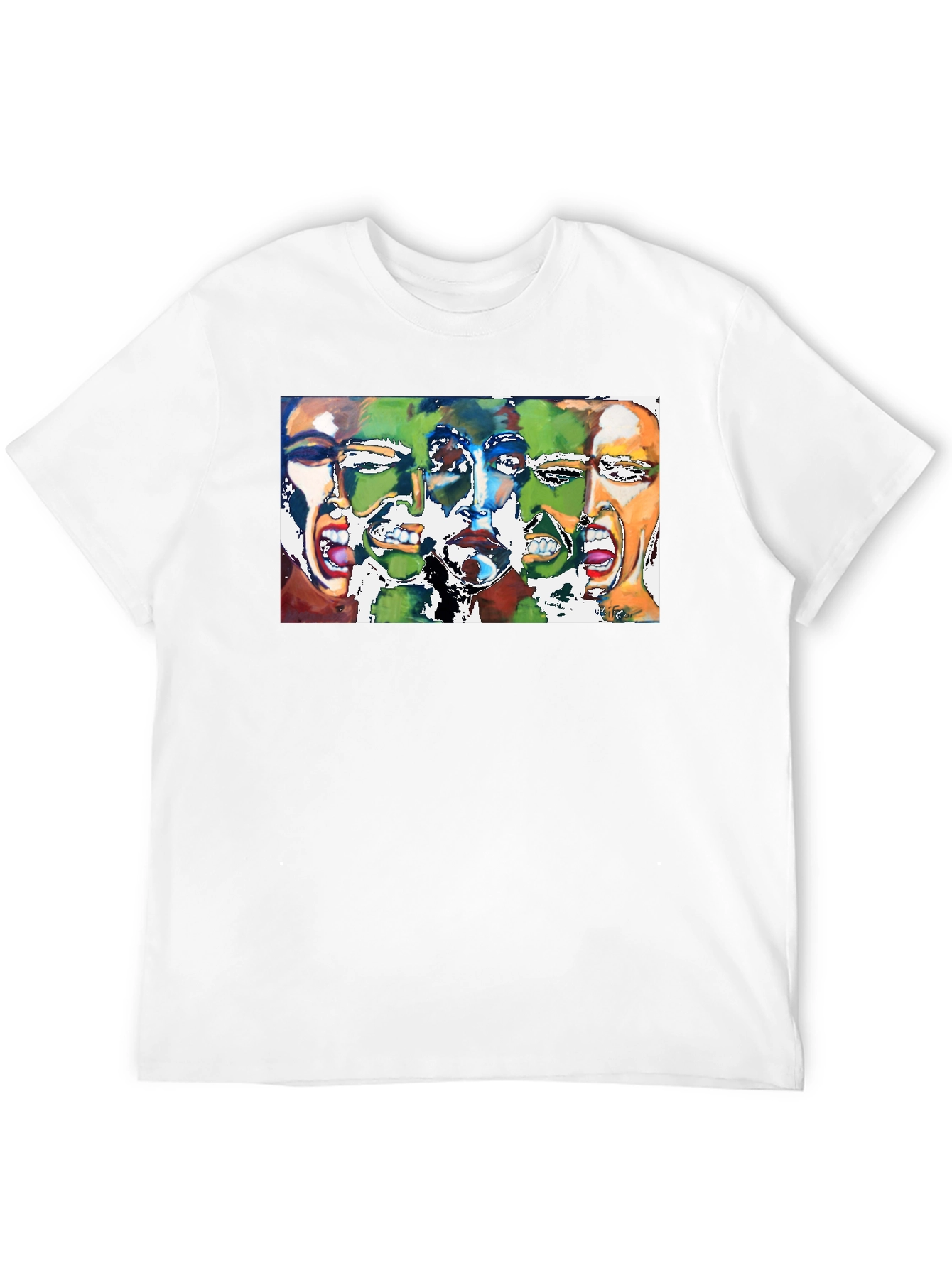Expressive Faces Graphic Tee - Black Unisex T-Shirt