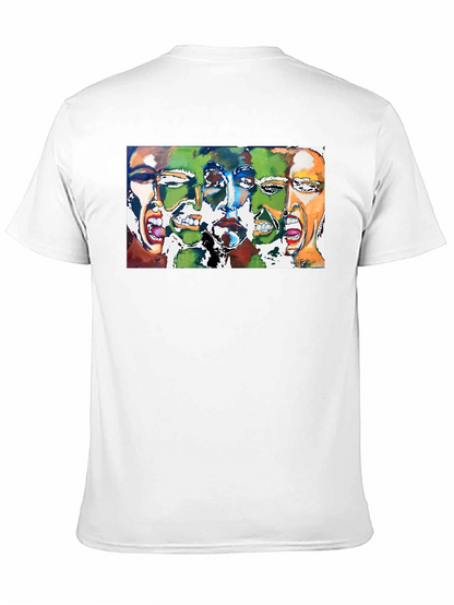 Expressive Faces Graphic Tee - Black Unisex T-Shirt