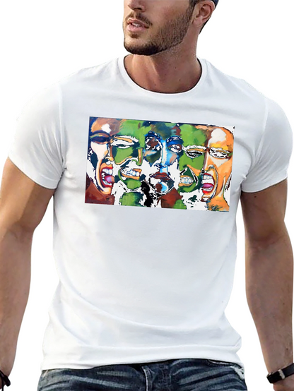 Expressive Faces Graphic Tee - Black Unisex T-Shirt