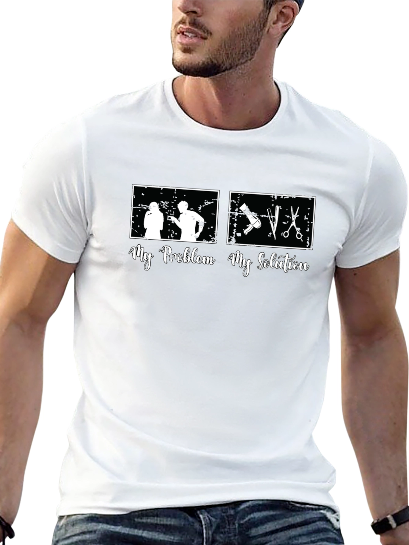 My Problem My Solution Barber Graphic Tee