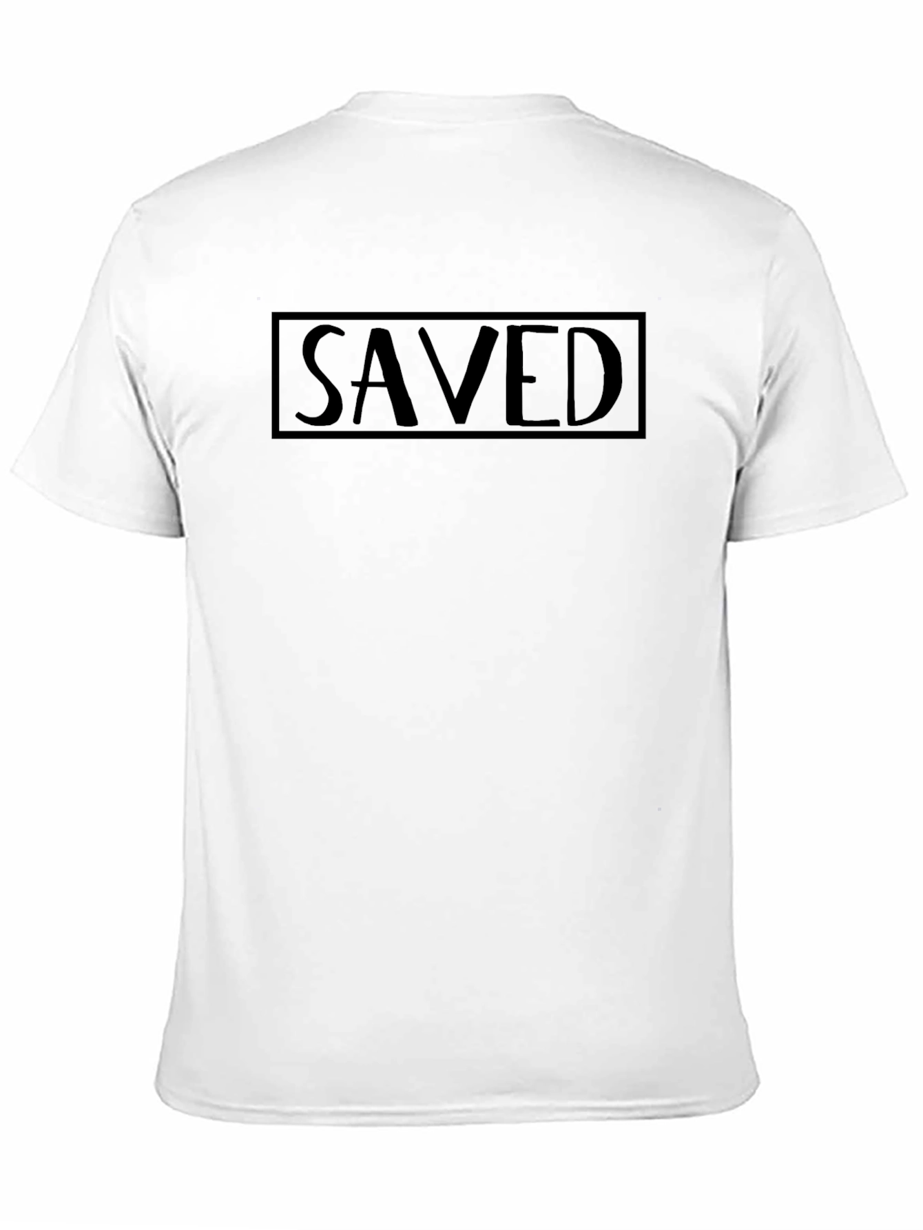Mens Saved Graphic Print Black T-Shirt