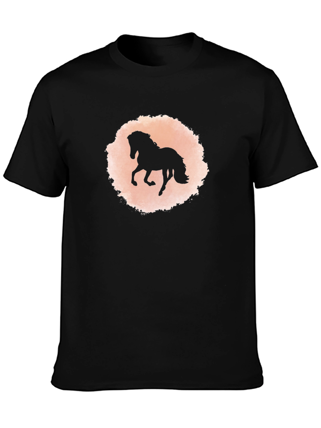 Black Horse Silhouette Graphic T-Shirt