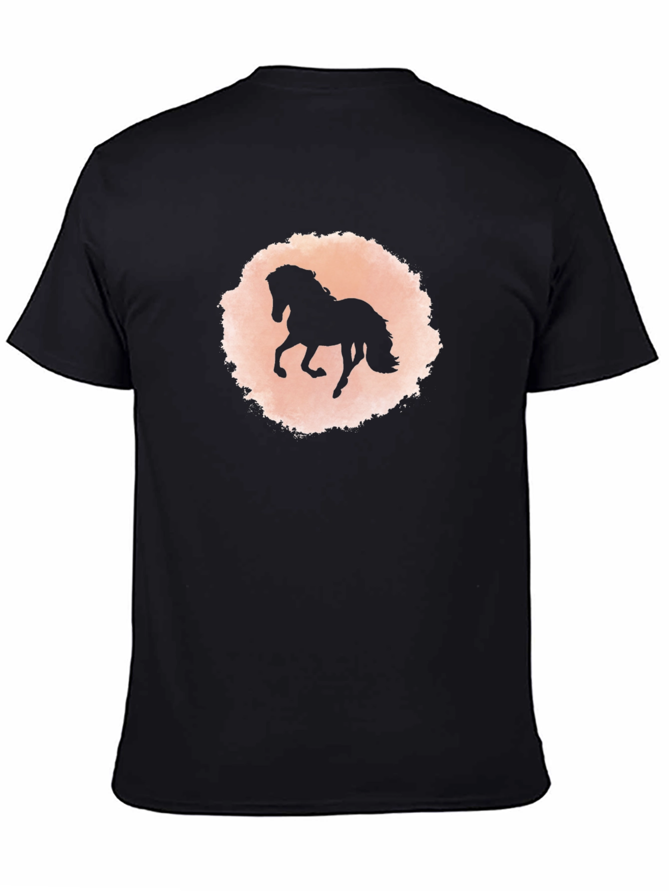 Black Horse Silhouette Graphic T-Shirt
