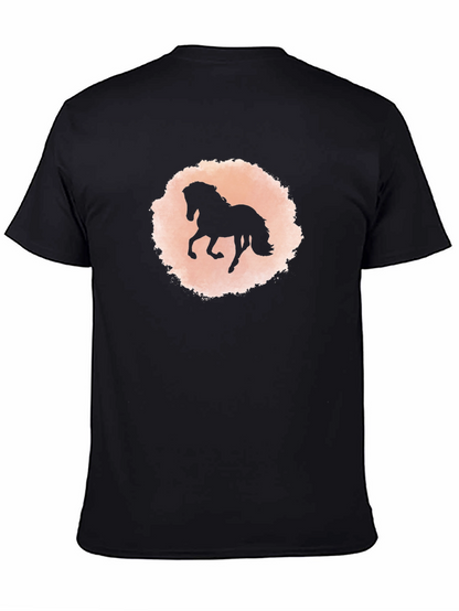 Black Horse Silhouette Graphic T-Shirt