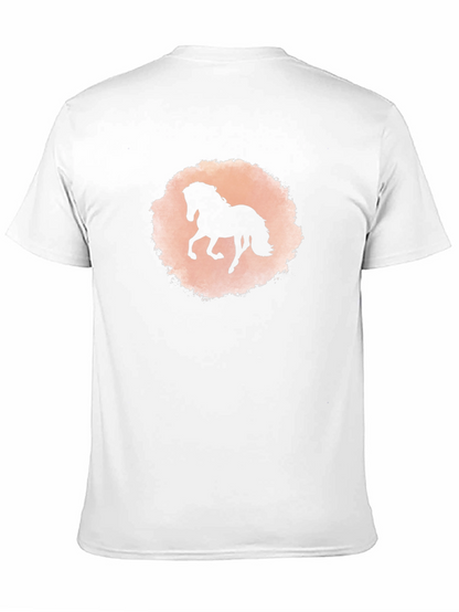 Black Horse Silhouette Graphic T-Shirt