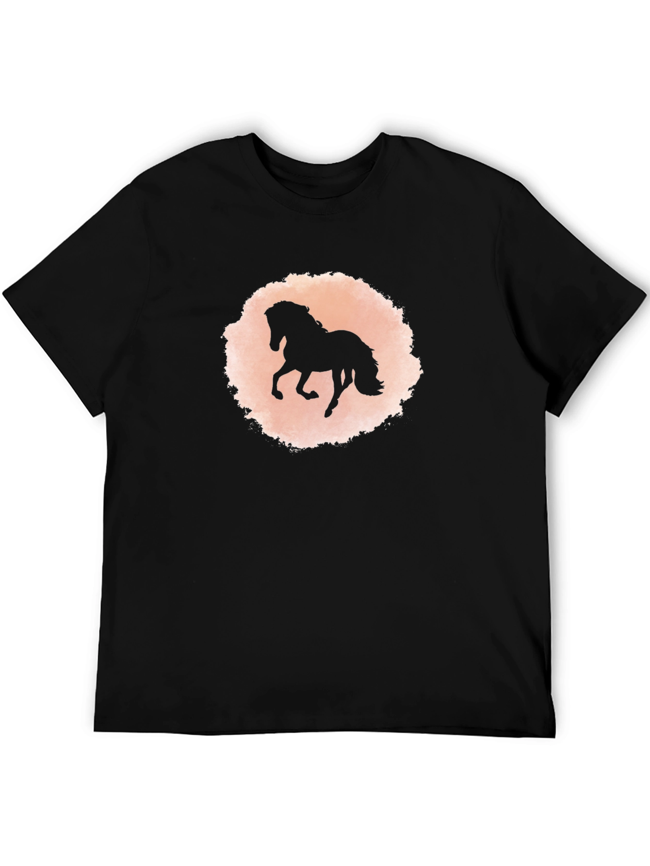 Black Horse Silhouette Graphic T-Shirt