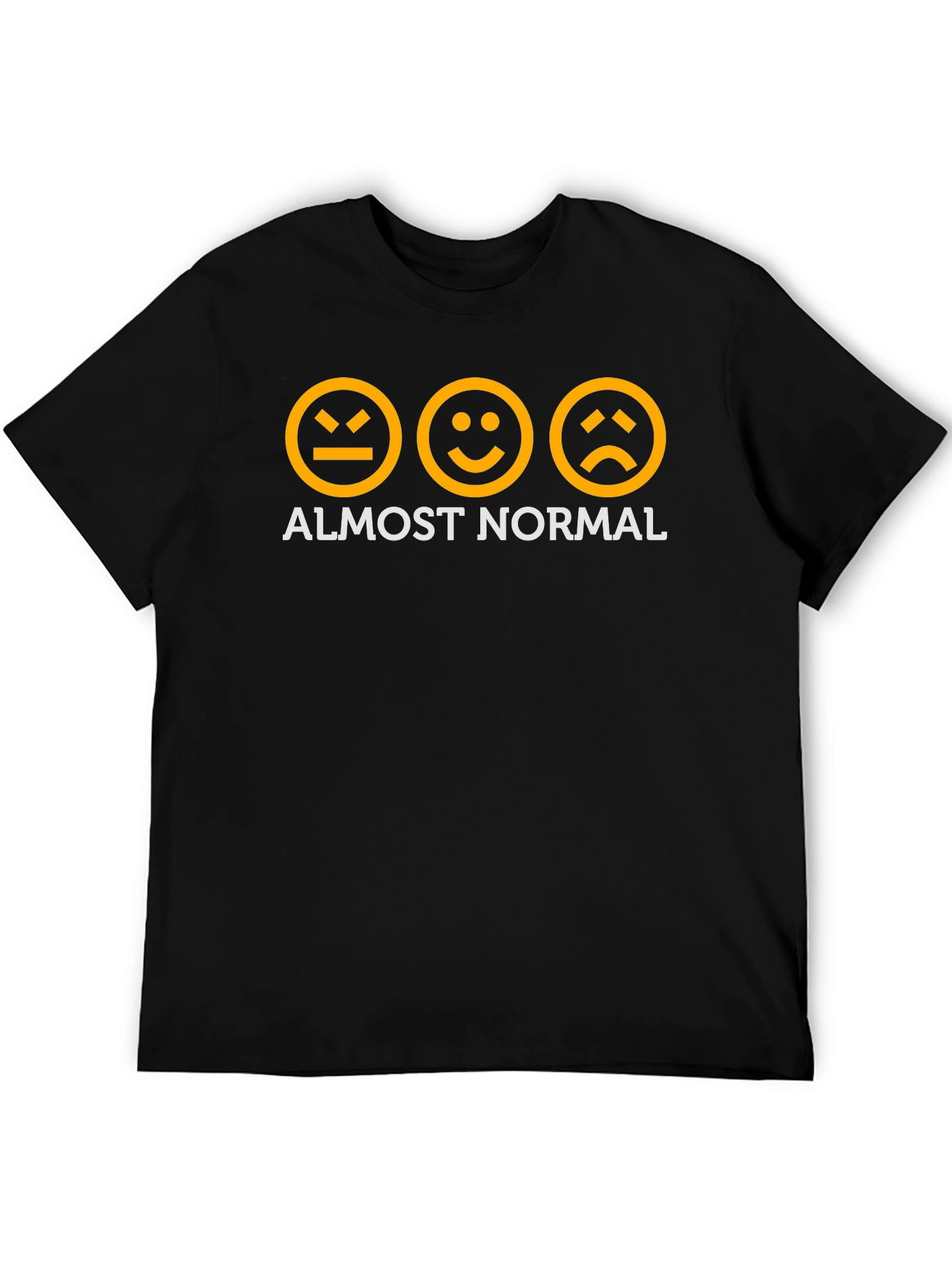 Almost Normal Graphic Tee - Black Cotton T-Shirt