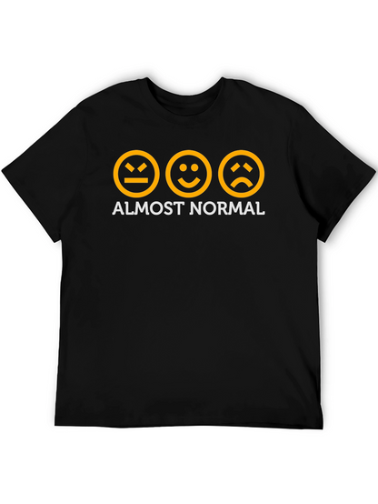 Almost Normal Graphic Tee - Black Cotton T-Shirt