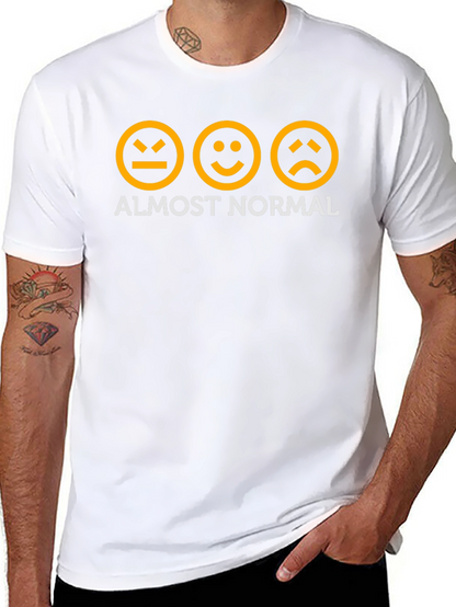 Almost Normal Graphic Tee - Black Cotton T-Shirt