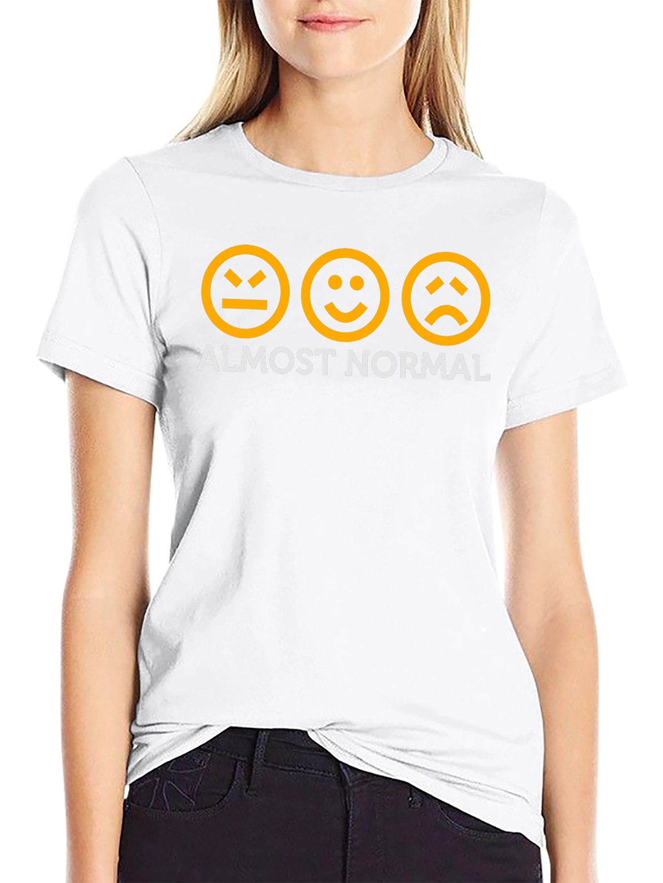 Almost Normal Graphic Tee - Black Cotton T-Shirt