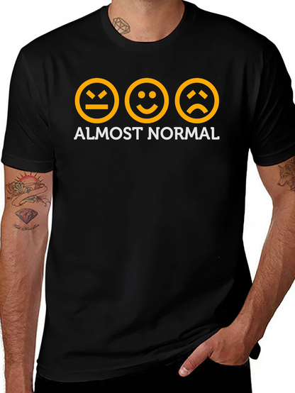 Almost Normal Graphic Tee - Black Cotton T-Shirt