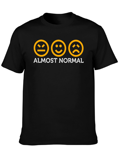 Almost Normal Graphic Tee - Black Cotton T-Shirt
