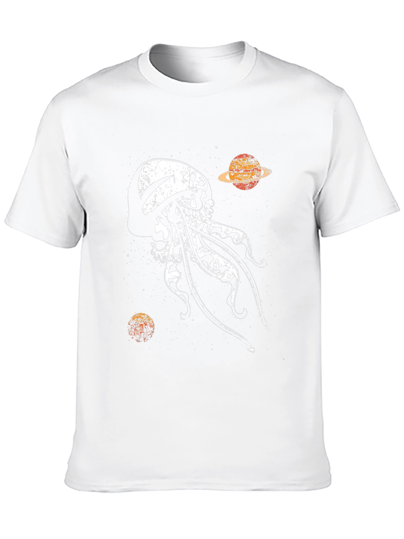 Skull Jellyfish Galaxy Black T-Shirt