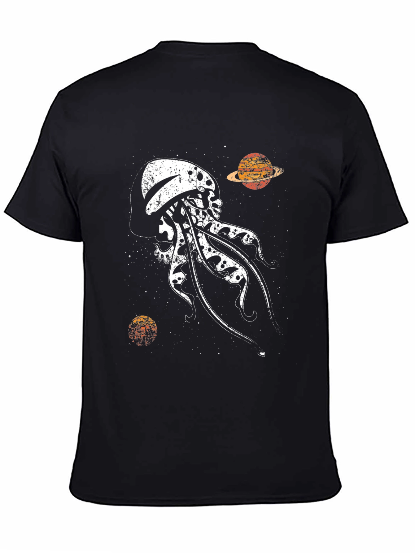 Skull Jellyfish Galaxy Black T-Shirt