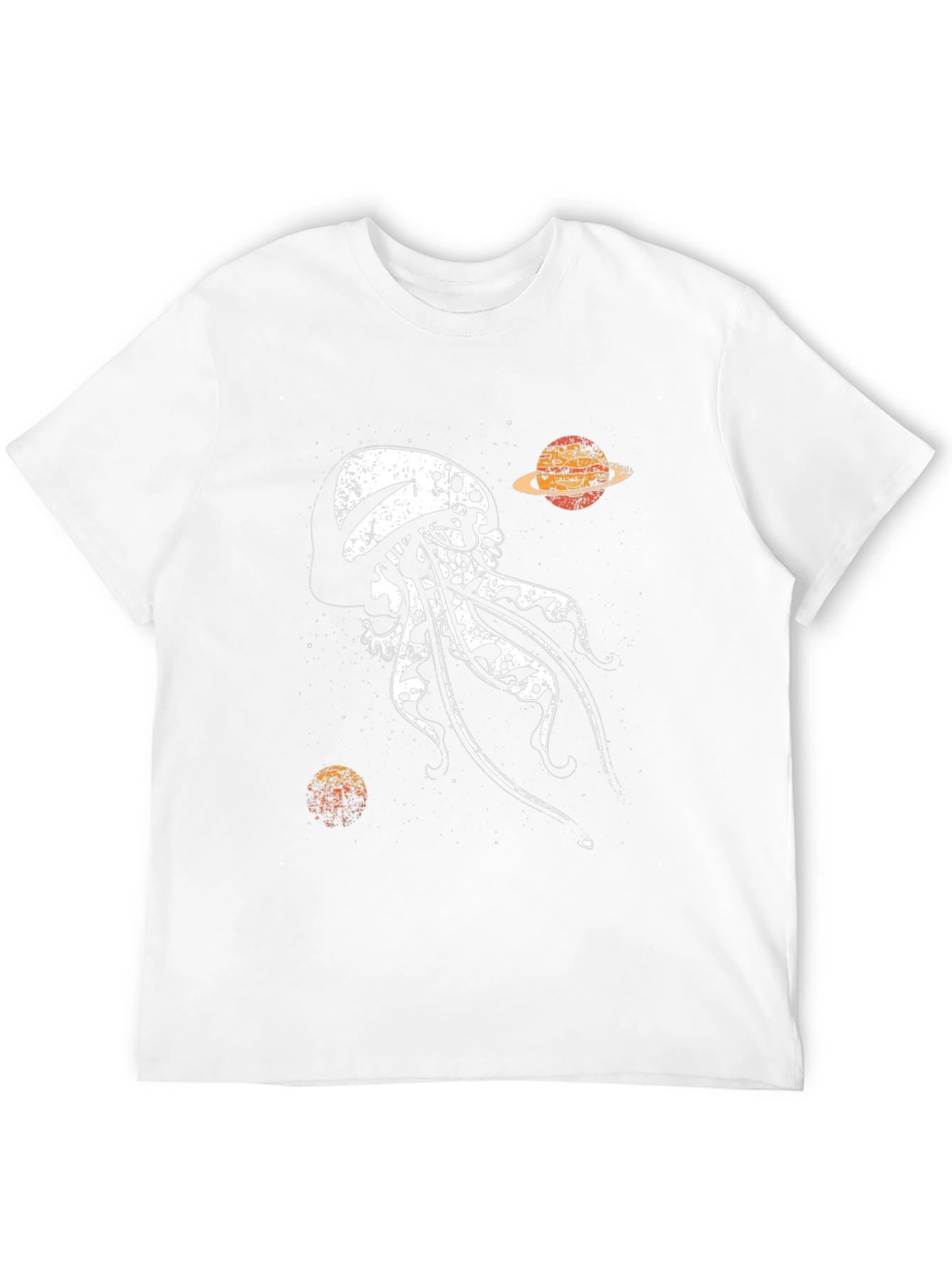 Skull Jellyfish Galaxy Black T-Shirt