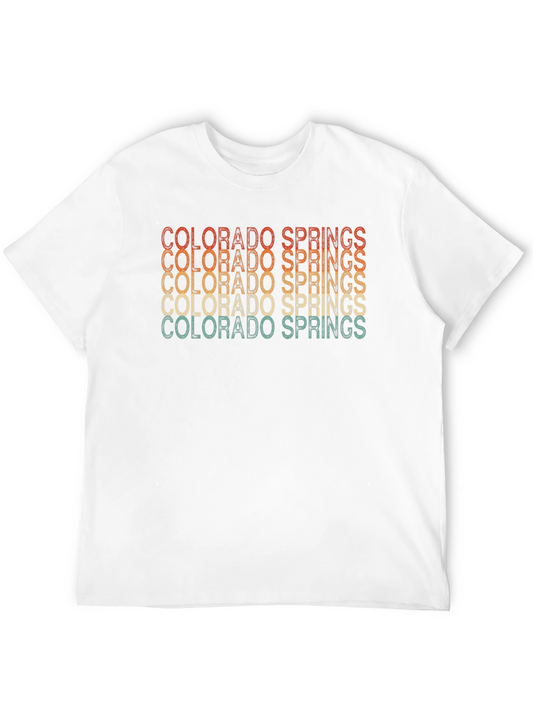 Colorado Springs Retro T-Shirt - Black